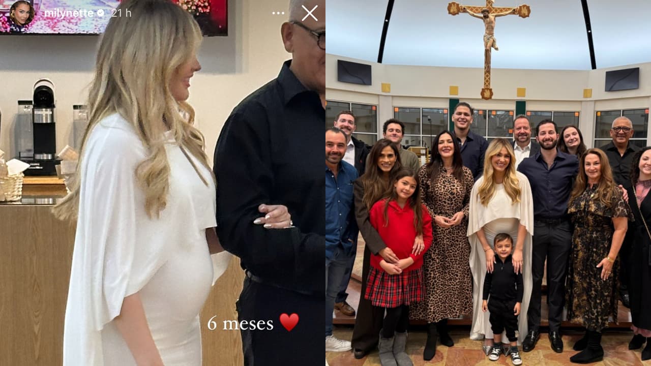 El día previo a la boda, Migbelis Castellanos y su novio estuvieron rodeados de su familia.