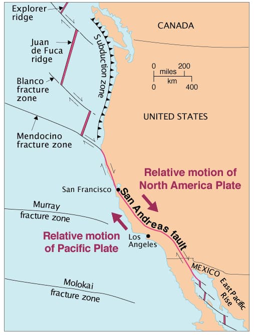 La cantidad de volcanes y sismos en esta área se deben al movimiento de las placas tectónicas. Por ejemplo, “la zona de falla de San Andreas separa las placas del Pacífico y América del Norte, que se mueven lentamente en dirección norte-sur”,
<a href="https://pubs.usgs.gov/gip/dynamic/tectonics.html#anchor24562816" target="_blank">explica el USGS</a>.