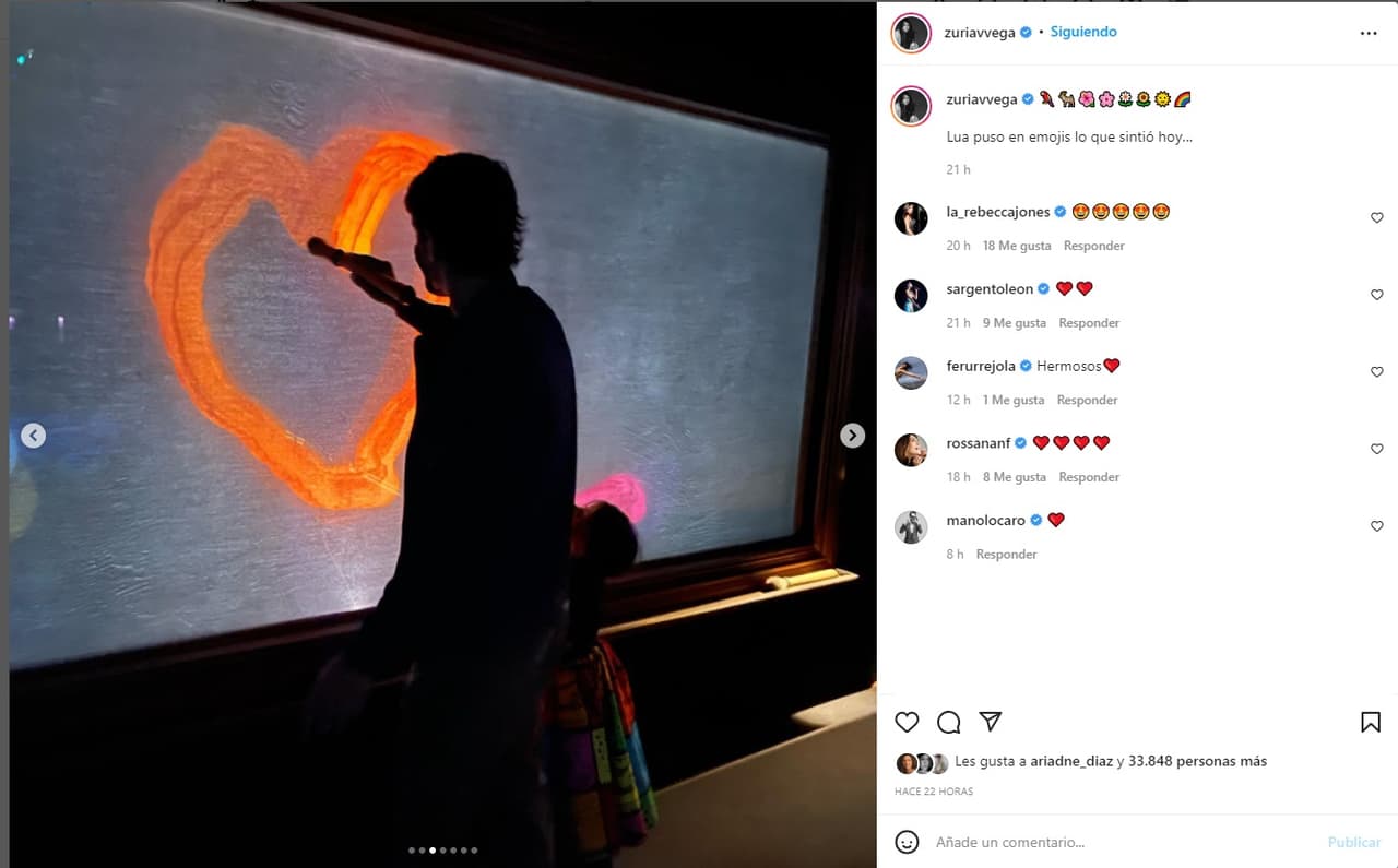 Alberto Guerra y su hija Lúa.