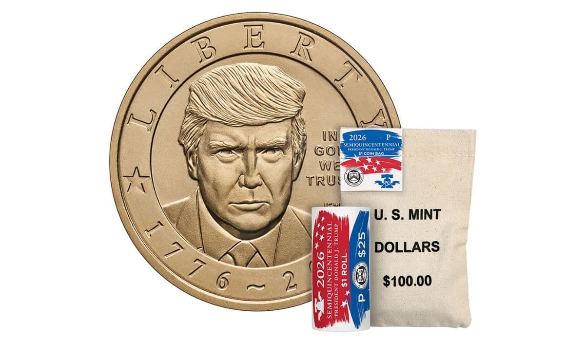 La nueva moneda de un dólar con la cara de Donald Trump ya está en circulación en EEUU