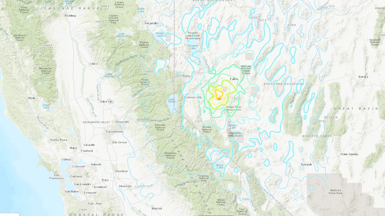 Terremoto de magnitud 5.7 sacude Nevada y el norte de California