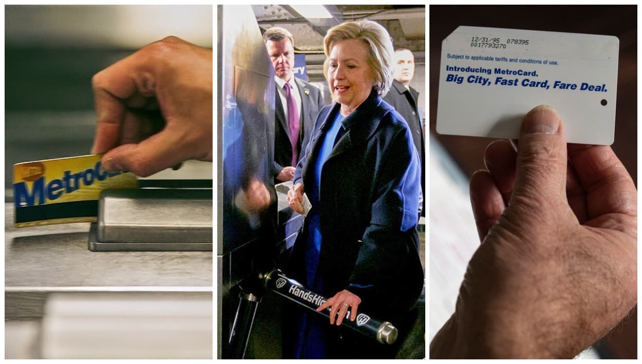 <b>Nueve años</b> después de que la exprimera dama
<b><a href="https://www.univision.com/local/nueva-york-wxtv/hillary-clinton-tropieza-con-el-tren-de-nyc" target="_blank">Hillary Clinton tuviera que pasar su MetroCard 5 veces</a></b> antes de tener acceso a la plataforma del tren 4, rumbo a El Bronx, la ciudad de Nueva York se despide del sistema.