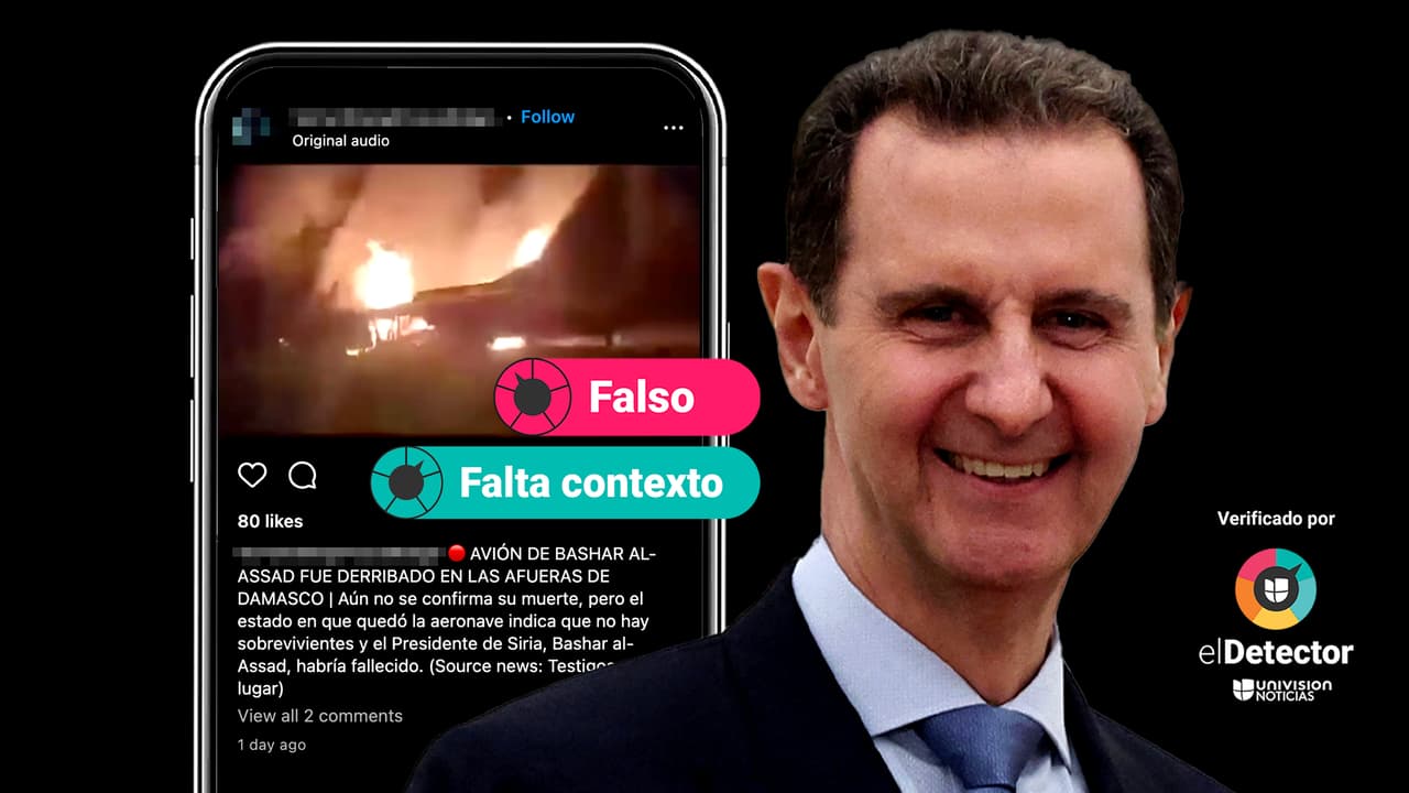 Ese video de un avión en llamas NO está relacionado con la caída del gobierno de Bashar al-Assad: las imágenes están fuera de contexto