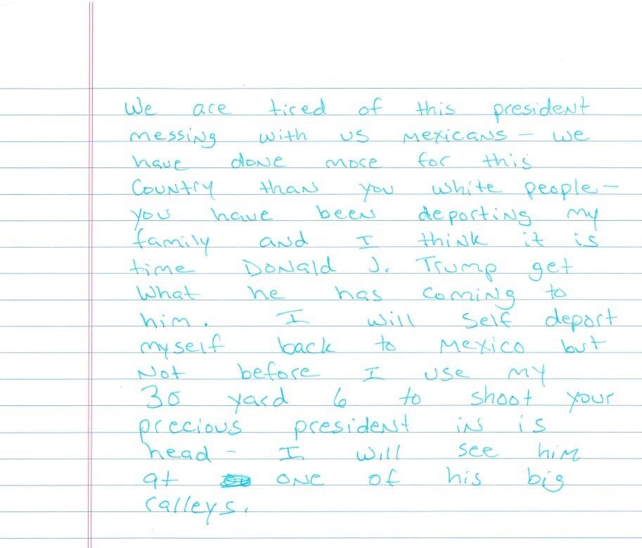 Dan 16 años de prisión a hombre que falsificó amenazas contra Trump a nombre de inmigrante mexicano