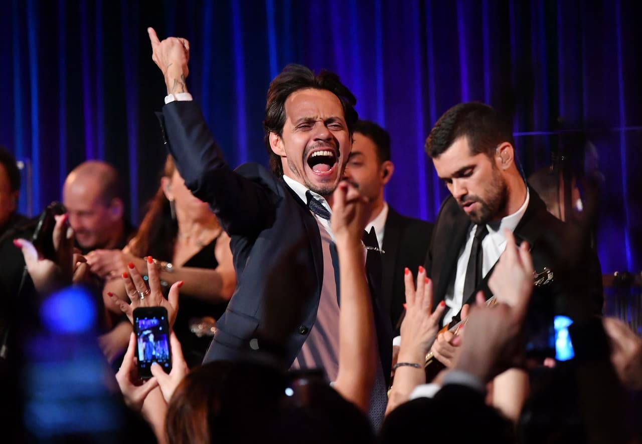 Como si de un concierto se tratara, Marc Anthony liberó toda su energía en el escenario de la gala de la Fundación Maestro Cares.