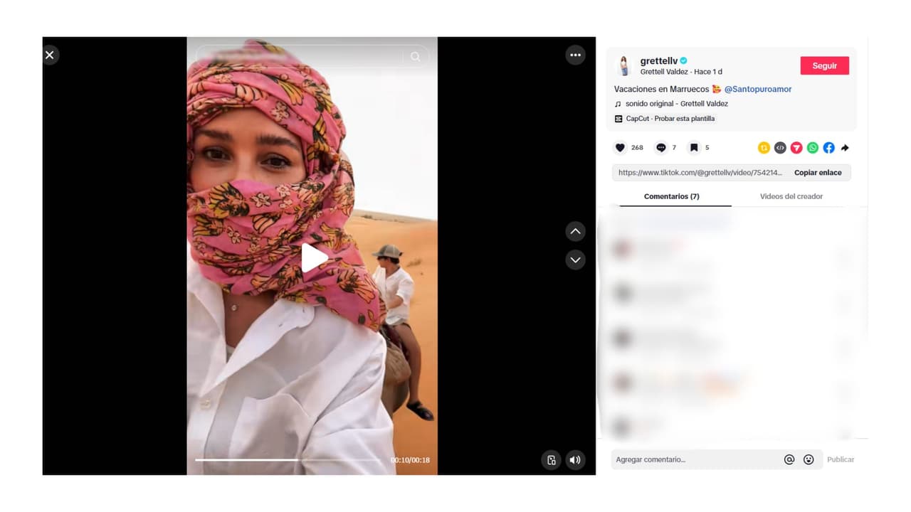 Así fueron las vacaciones de Grettell Valdez y su hijo por Marruecos.