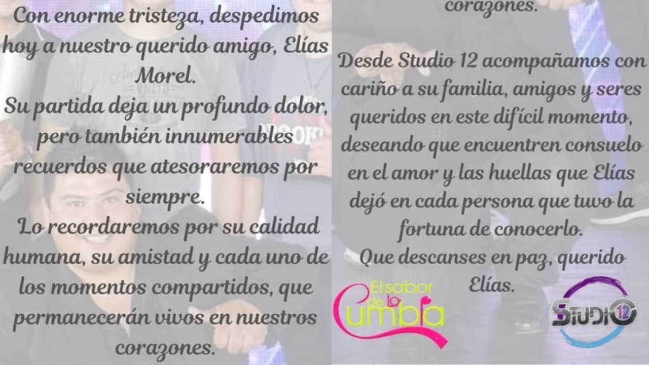 Comunicado de El Sabor de la Cumbia.