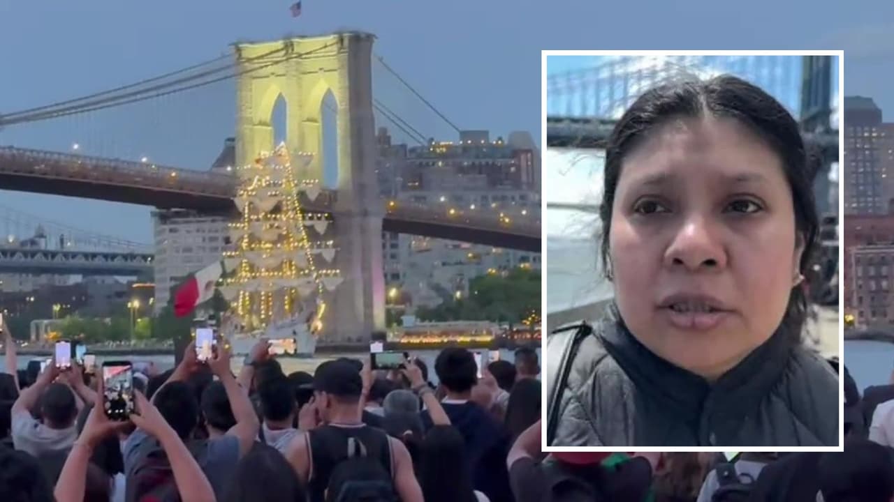 De la alegría al llanto: latina comparte video inédito del choque del Buque Cuauhtémoc contra el puente de Brooklyn