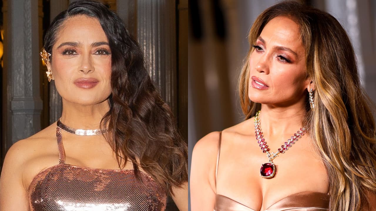 JLo y Salma Hayek coinciden en alfombra roja con un vestido del mismo tono: ¿a quién se le vio mejor?