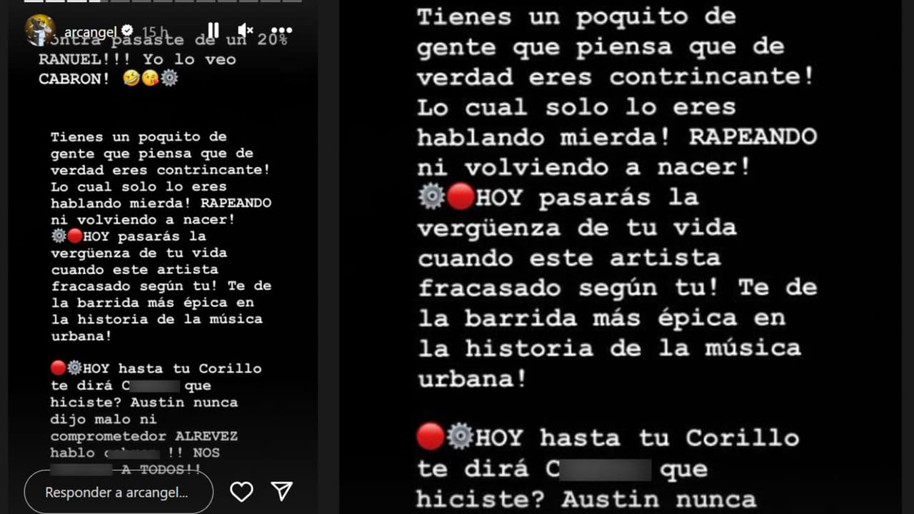 Arcángel hizo más publicaciones contra Anuel durante el domingo 10 ded diciembre.