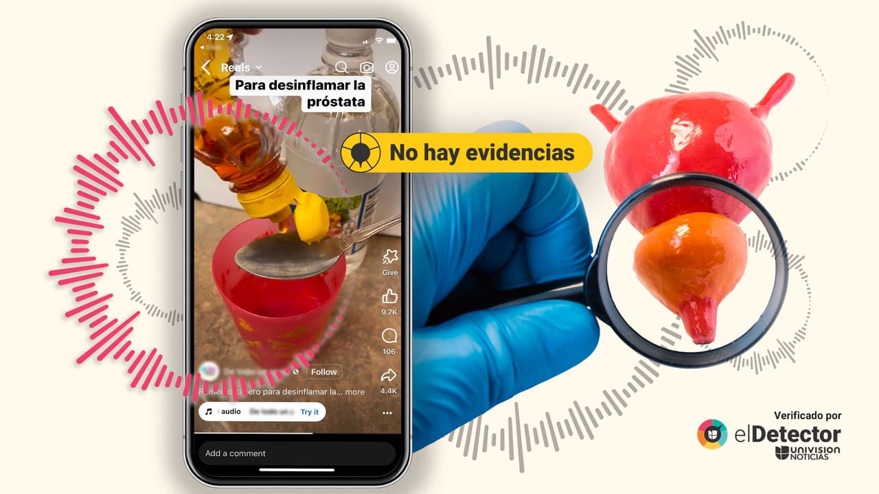 No hay bases para afirmar que una mezcla de miel, vinagre de manzana y agua desinflamen la próstata