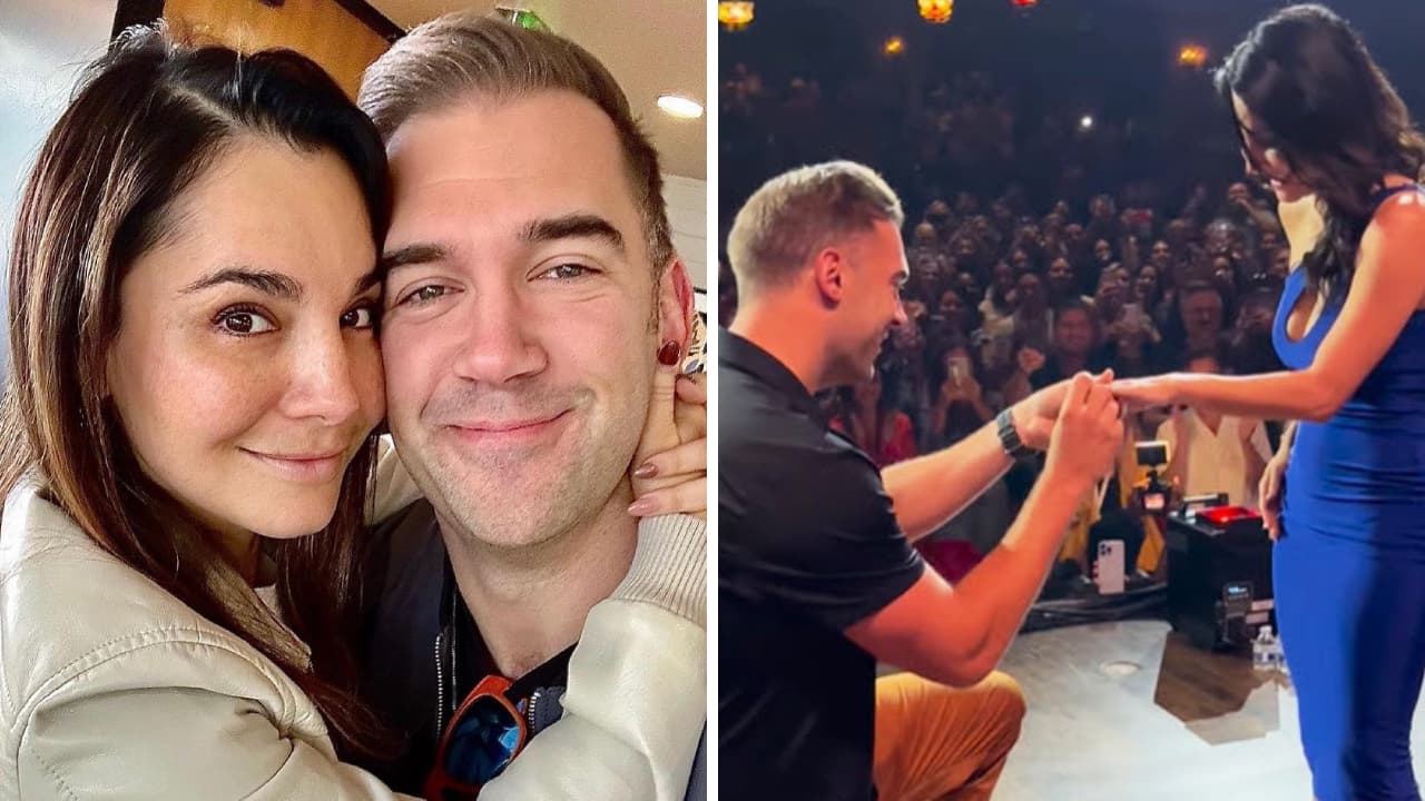 Martha Higareda se compromete con su novio Lewis Howes y le dan el anillo en pleno escenario