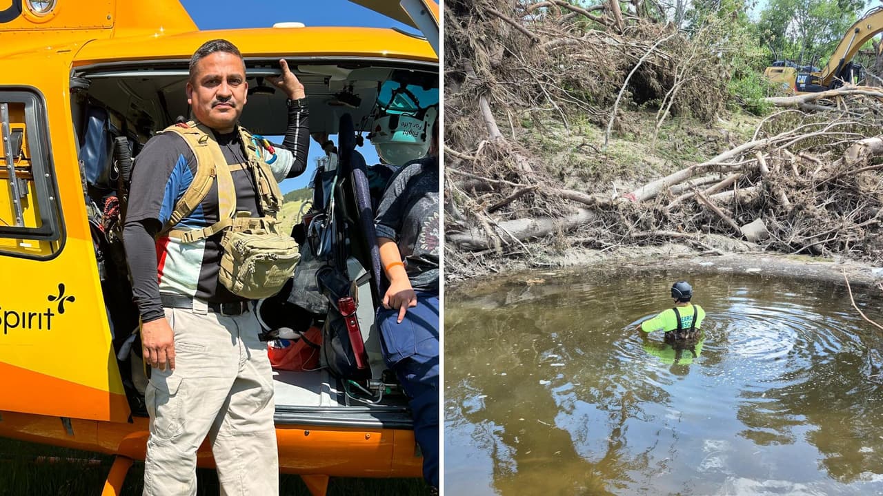 "Yo conozco ese dolor": rescatista hispano cancela sus vacaciones para ayudar a damnificados por inundaciones