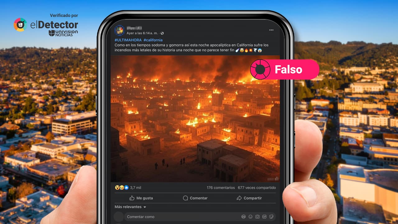 Esta NO es una foto de los incendios en California: fue generada con inteligencia artificial