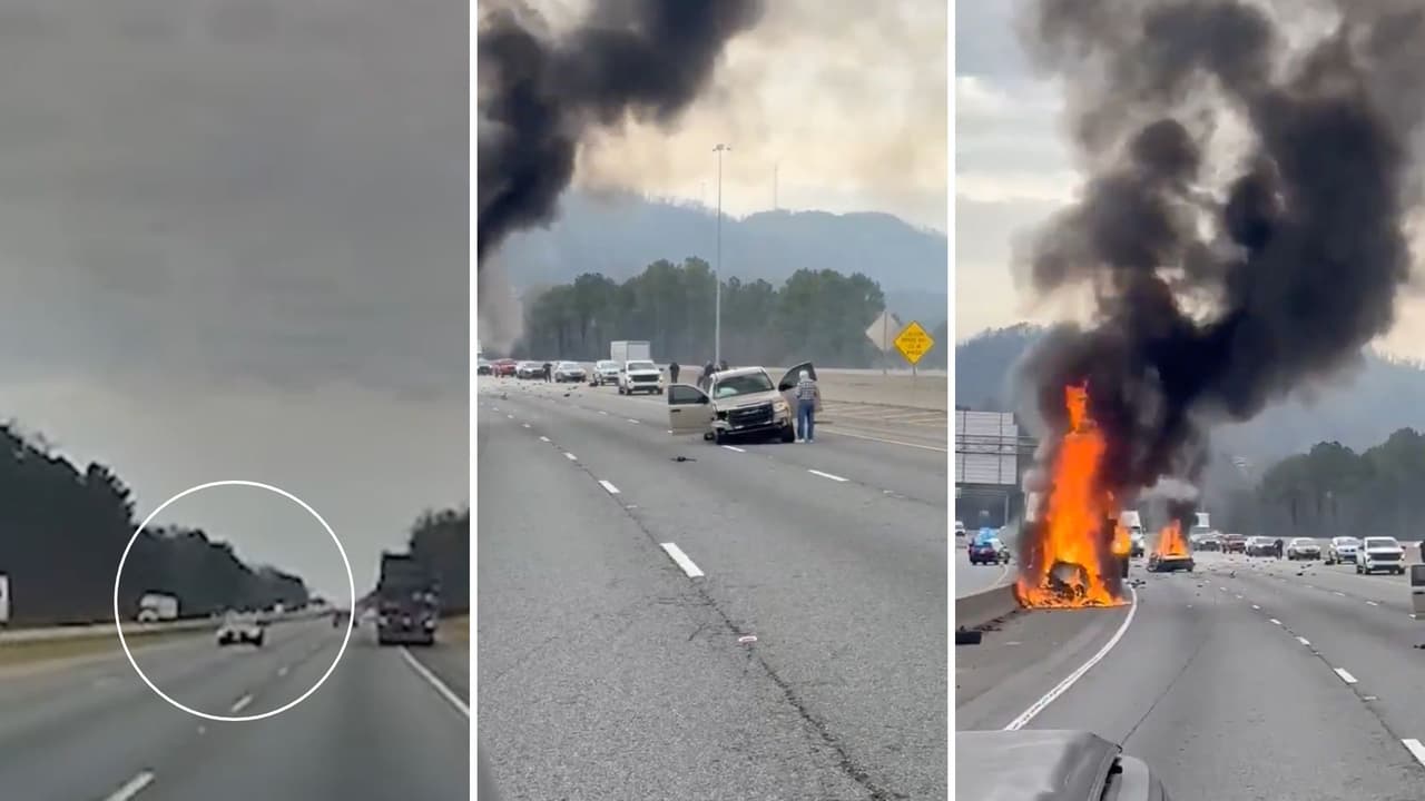 Auto en sentido contrario provoca choque en la I-75 en Georgia, hay tres personas muertas
