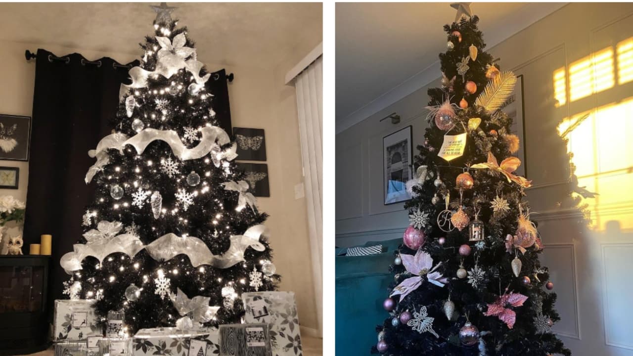 Los árboles de Navidad negros son perfectos para quienes no les gusta lo convencional