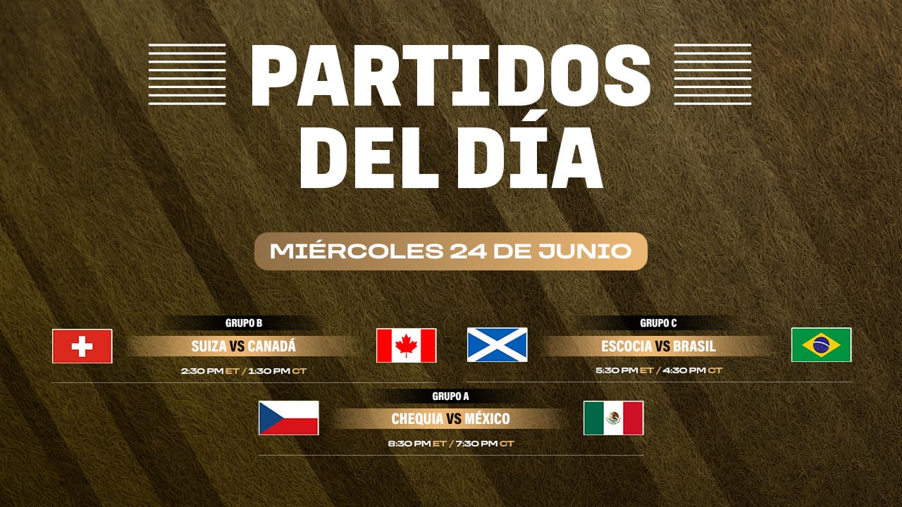 Partidos del Mundial 2026 por radio - Miércoles 24 de junio