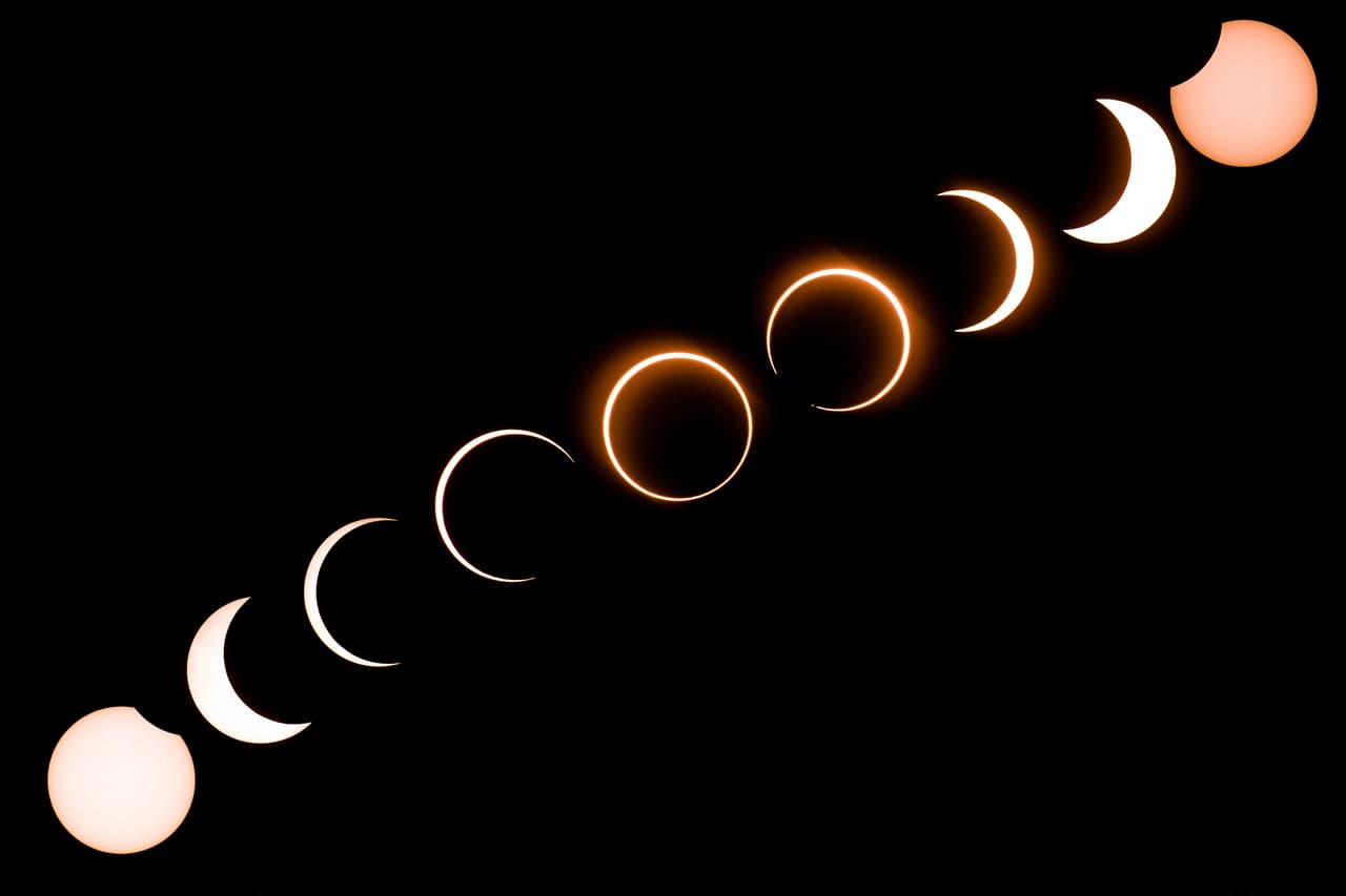 Fases de un eclipse solar