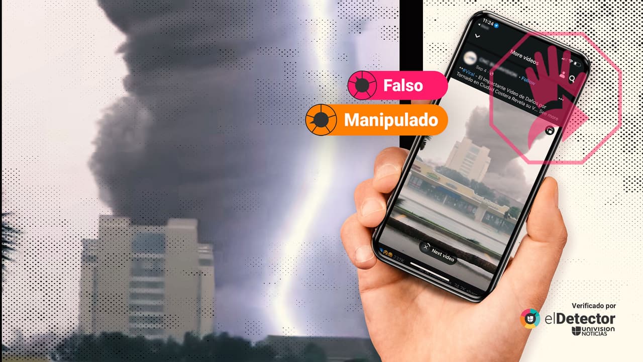 Ese enorme tornado no afectó una ciudad costera en Florida: es una imagen generada por computadora