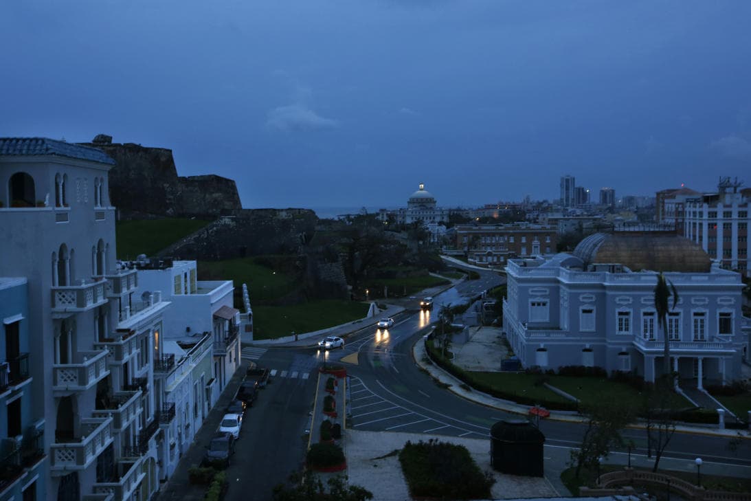 The lights went out across the country, including the capital, San Juan. Officials say it could be months before electricity is fully restored due to the island's long-running economic crisis. (Getty Images)