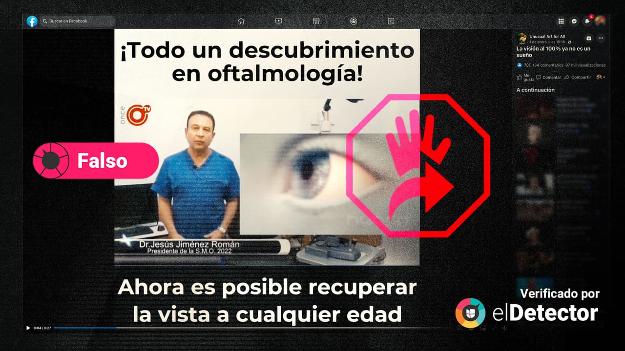 Es falso que se ha descubierto un medicamento para recuperar la vista a cualquier edad