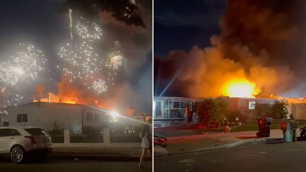 Explosión de fuegos artificiales en Pacoima deja un muerto, cinco heridos y varias viviendas dañadas