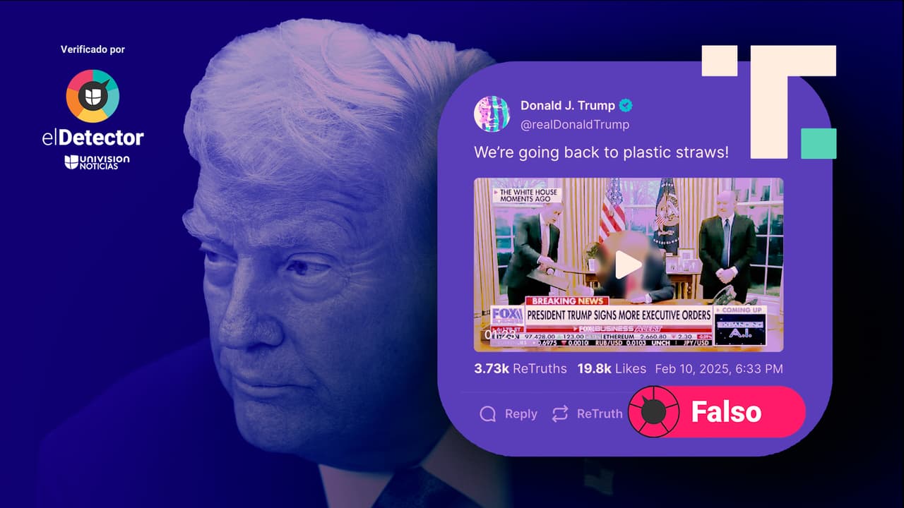 Es falso que el plástico de los popotes NO es perjudicial para la vida marina, como afirmó Trump: los datos lo contradicen