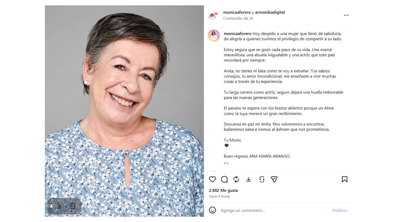 Ana María Arango era un ícono de la televisión y el cine colombiano,