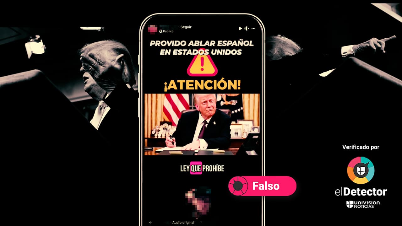 Trump NO ha establecido penas de cárcel o multas económicas por hablar español en el país, como afirman en redes sociales