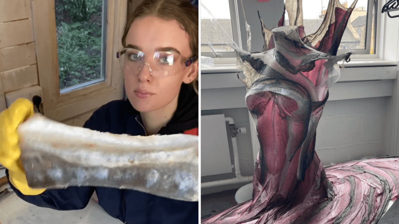 Joven crea ropa con piel de pescado para reducir impacto ambiental: sus diseños la hicieron viral