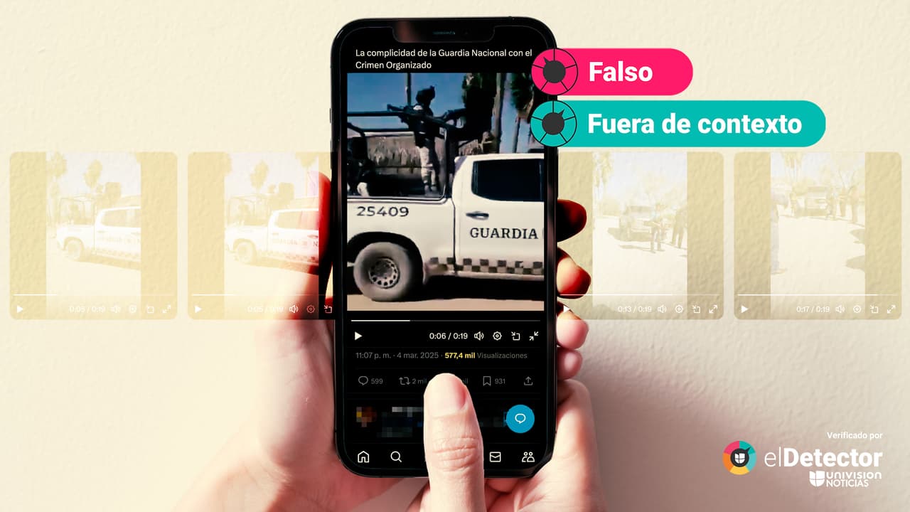 Es falso que ese video muestre a la Guardia Nacional mexicana circulando frente a miembros del crimen organizado: está fuera de contexto