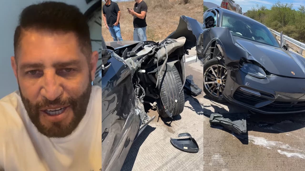 Pancho Barraza sufre aparatoso accidente en una carretera mexicana: su auto "se despedazó"
