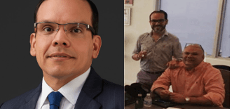 Daniel Peñarredonda (i) y Abelardo de la Espriella y Jorge Luis Hernández, alias Boliche
<br>