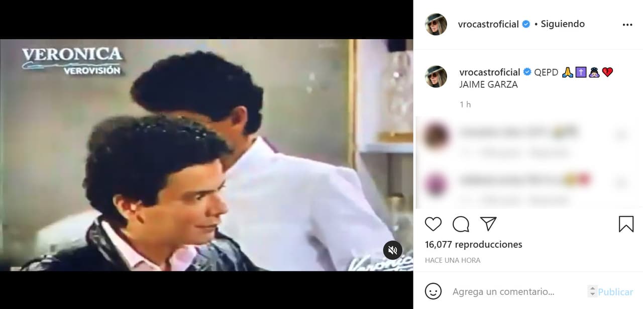 La actriz recordó en Instagram a su compañero con una escena del melodrama, en donde él daba vida a Ernesto, uno de los pretendientes de la protagonista.