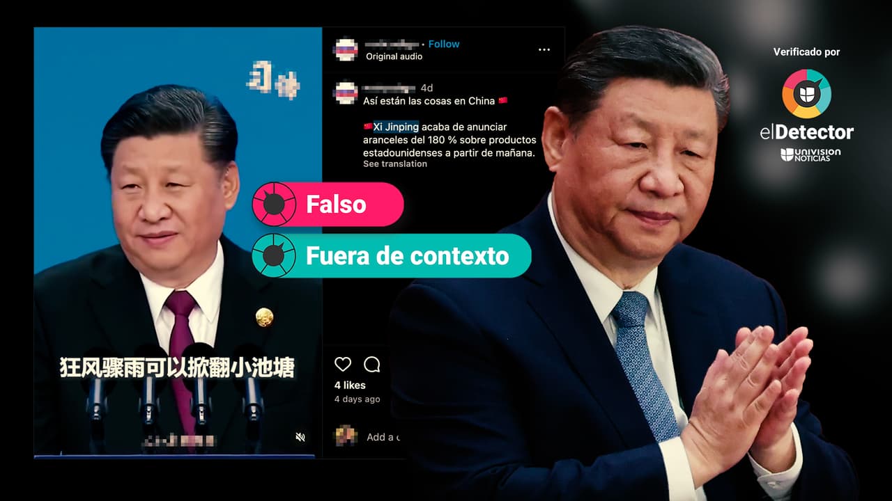 El presidente de China NO ha aprobado aranceles del 180% contra Estados Unidos