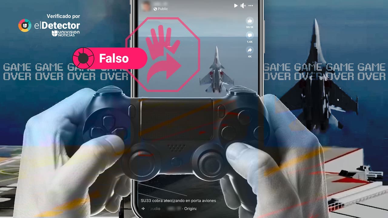 Ese Sukhoi no aterrizó verticalmente en un portaviones: son imágenes de un simulador de combate aéreo
