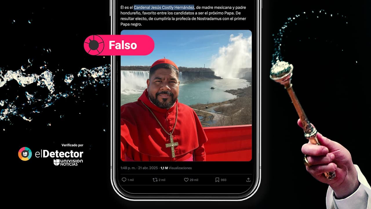 Es falso que esa imagen muestre a un candidato a papa “de madre mexicana y padre hondureño”: fue generada con IA