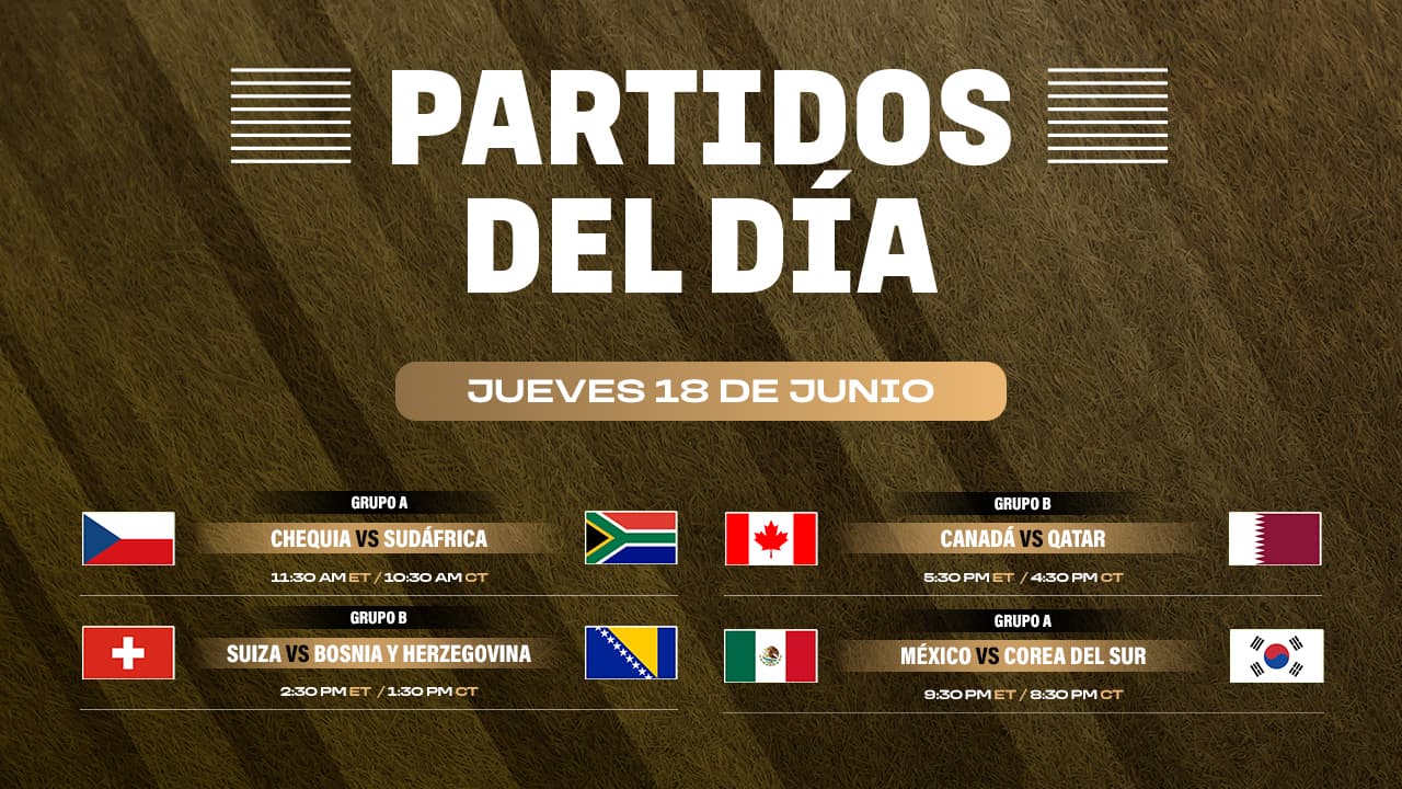 Partidos del Mundial 2026 por radio - Jueves 18 de junio