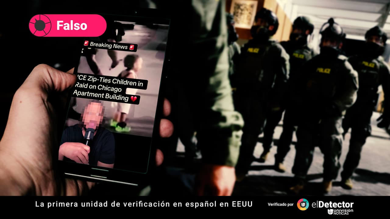 Esa foto NO muestra la detención de un niño pequeño durante las redadas de ICE en Chicago: es una vieja escena padre-hijo