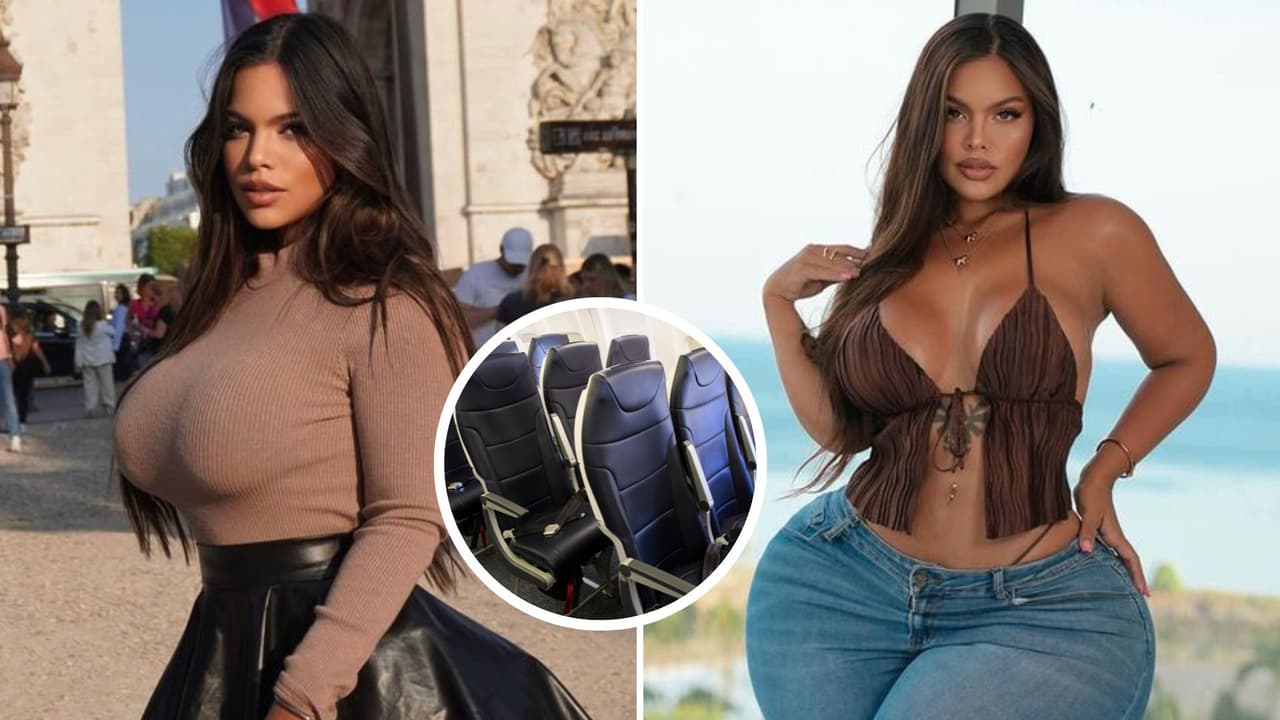 Modelo no cabe en los asientos de un avión y explota contra aerolíneas: dice no tener la culpa del tamaño de sus curvas