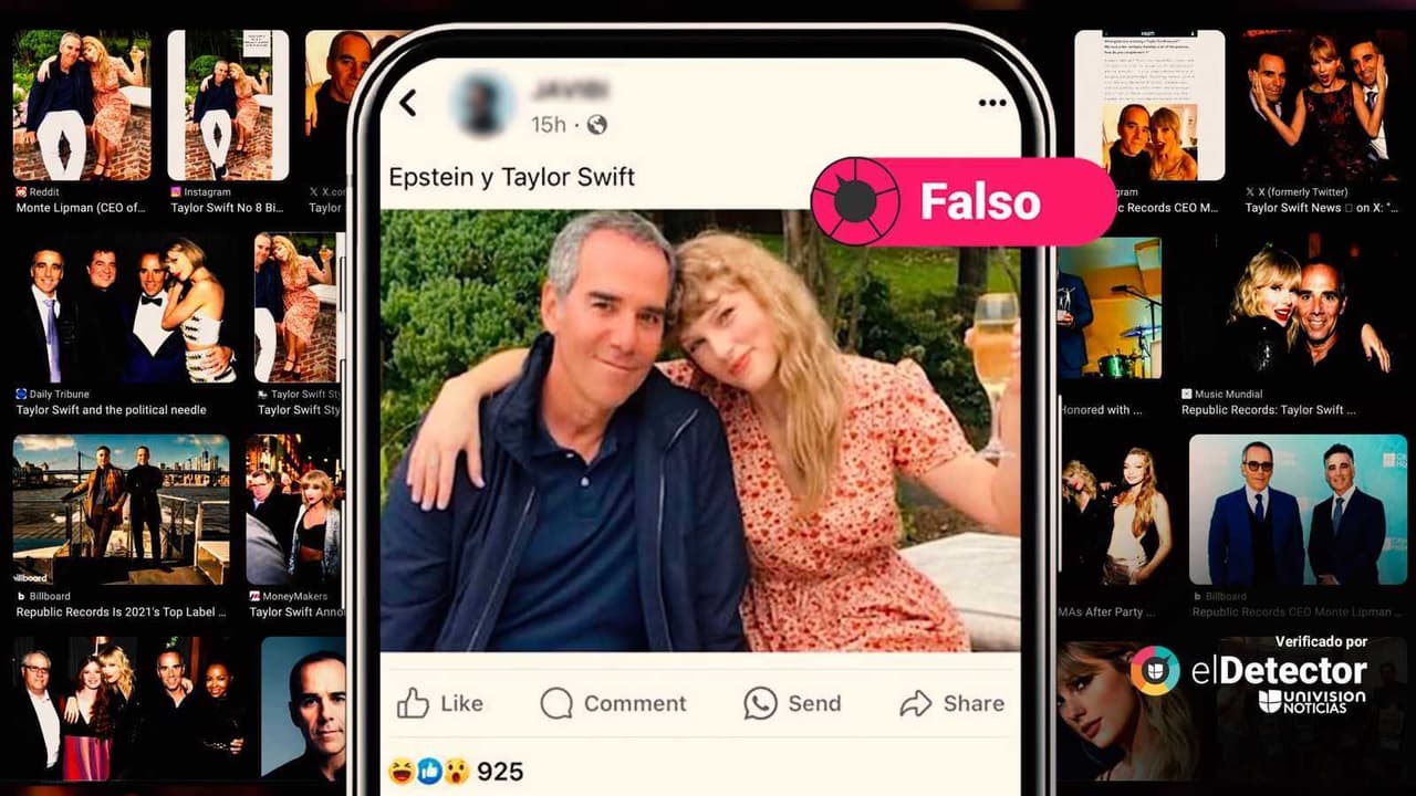 Es falso que la persona que aparece con Taylor Swift en esta foto es Jeffrey Epstein
