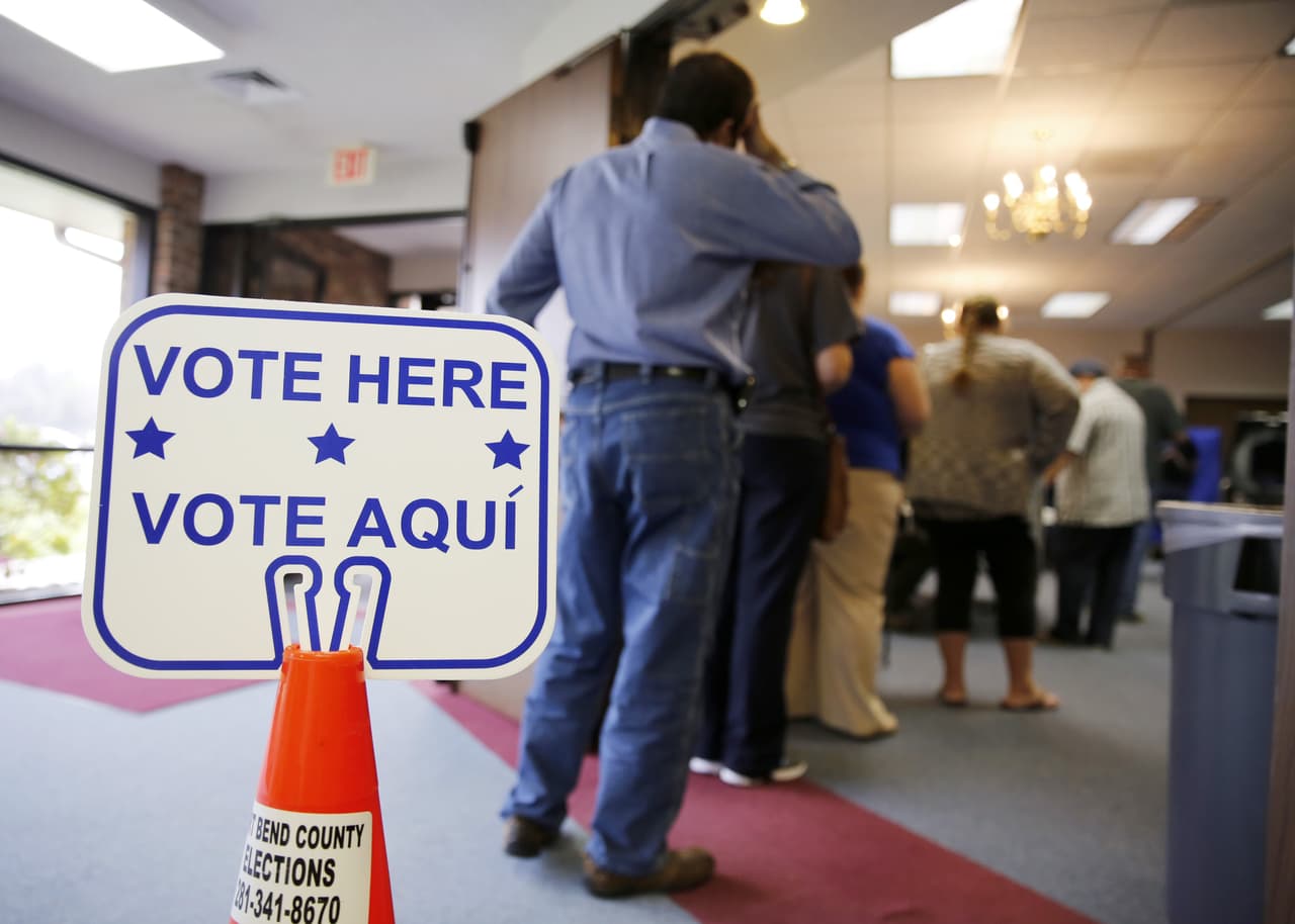 Un centro de votación en Rosenberg (Texas).