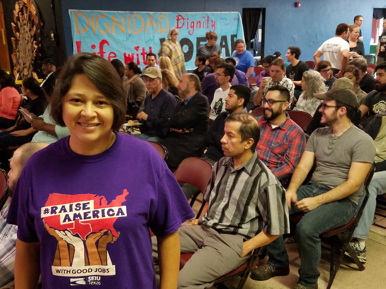 <b>Houston, Texas</b>. "I am here supporting our diverse community and young people with DACA because we will not allow our families and friends to suffer because of the president-elect," Aracely Caceres, a janitor and a member of the Service Employees International Union, told Univision. "The Houston community is strong and by joining us we will be stronger and we will resist any attack because Houston is our home and we are here to stay."