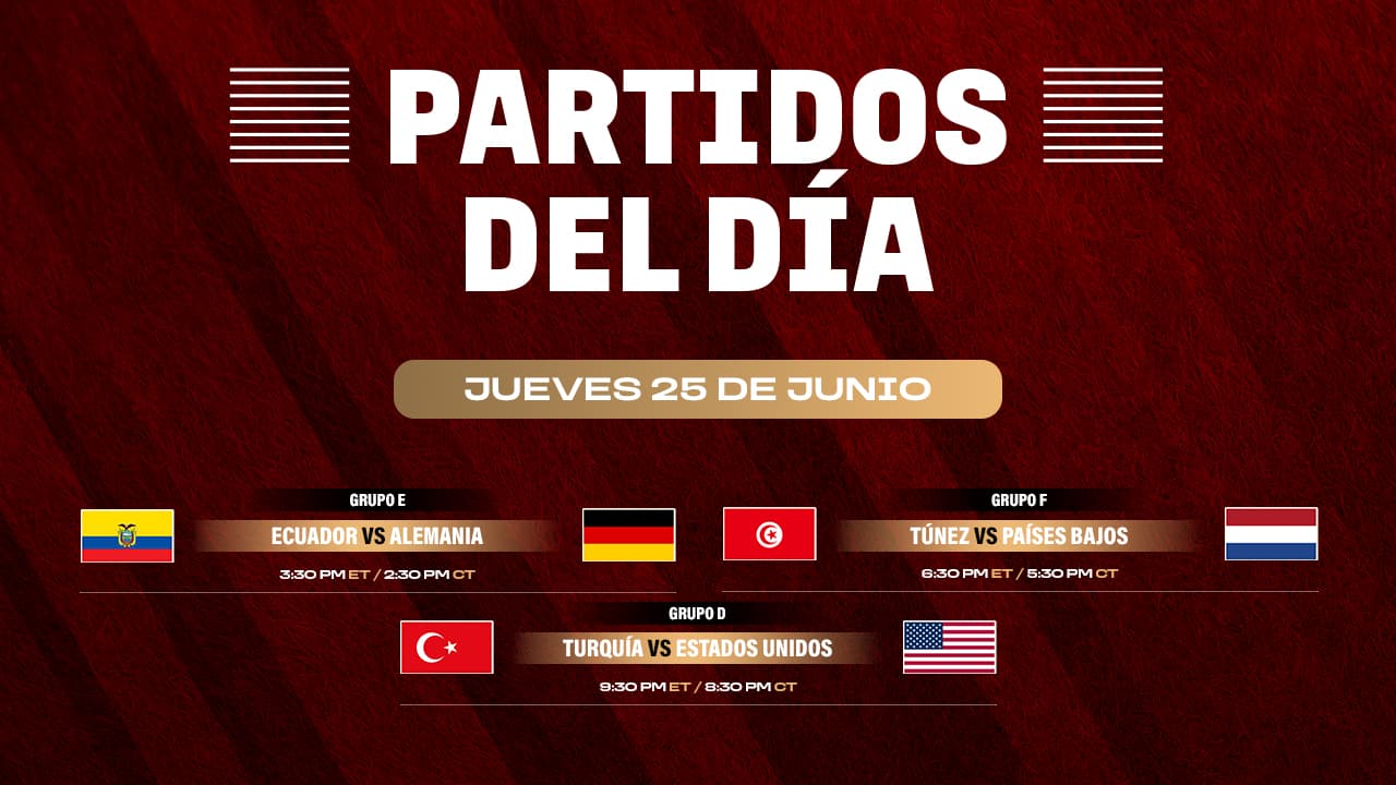 Partidos del Mundial 2026 por radio - Jueves 25 de junio