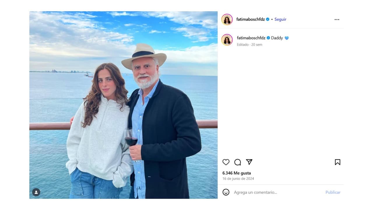 Fátima Bosch junto a su padre, Bernardo Bosch.