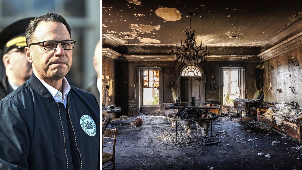 Acusado de provocar incendio en la casa del gobernador de Pensilvania habría usado “bombas molotov”