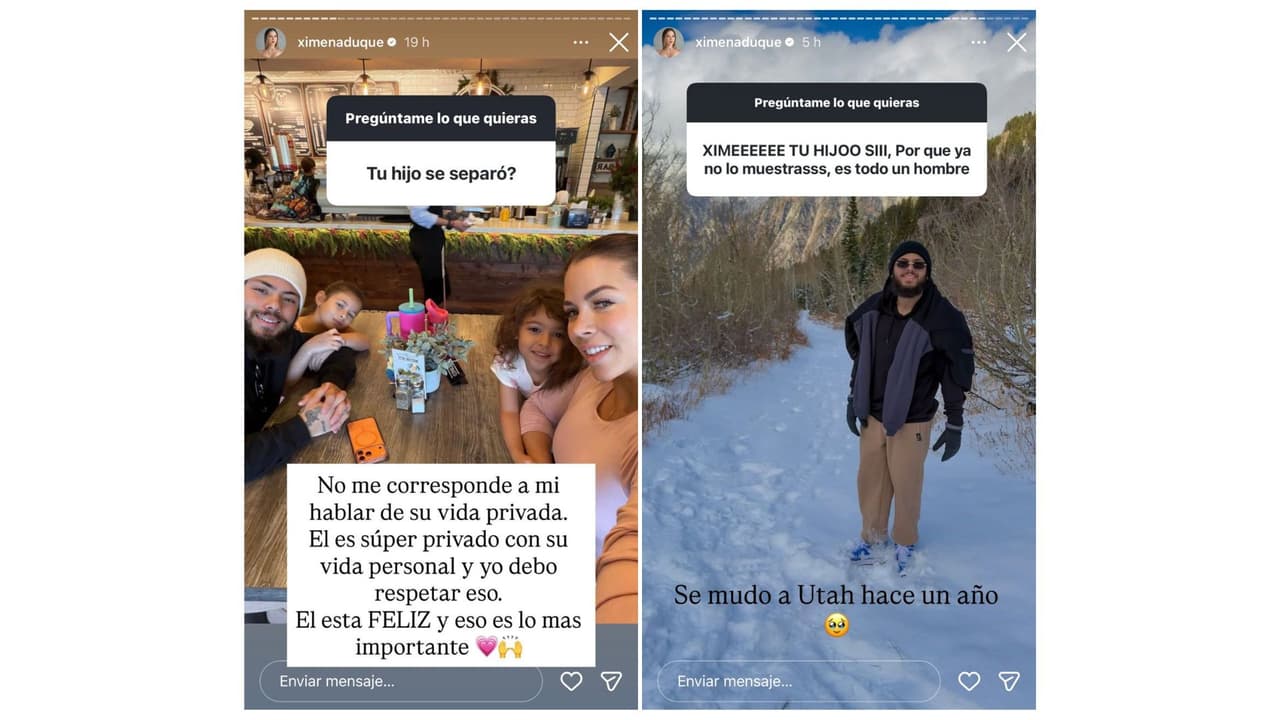Cristan Carabias es el hijo mayor de Ximena Duque.