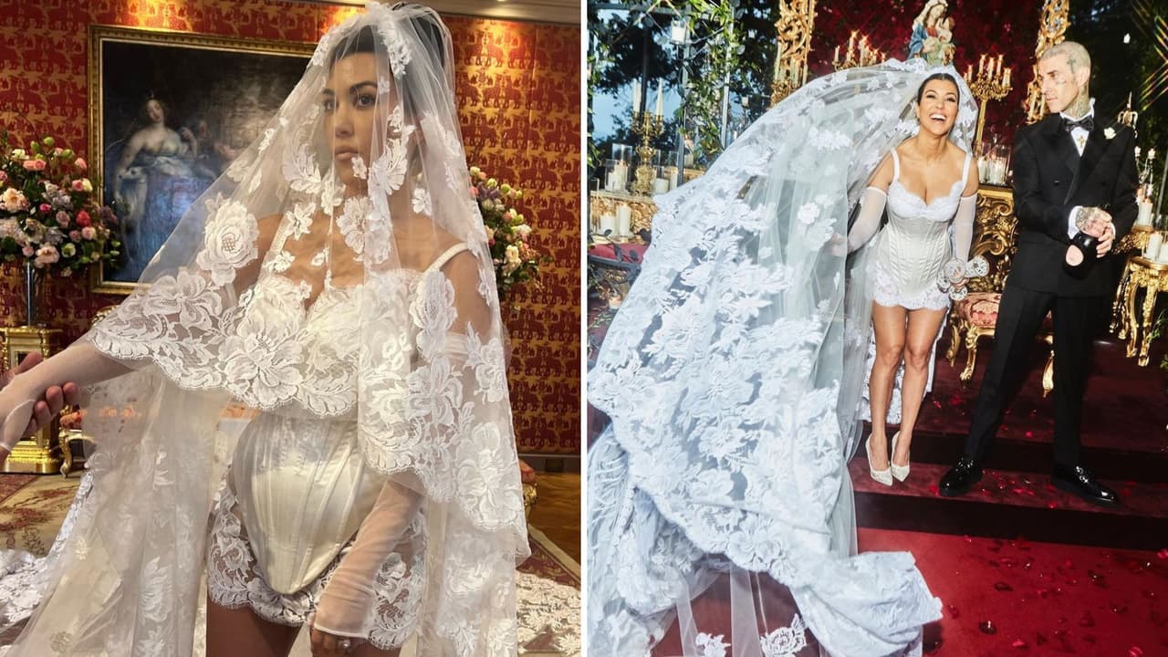 Kourtney Kardashian revela que sintió “escalofríos” por un detalle en su vestido de novia