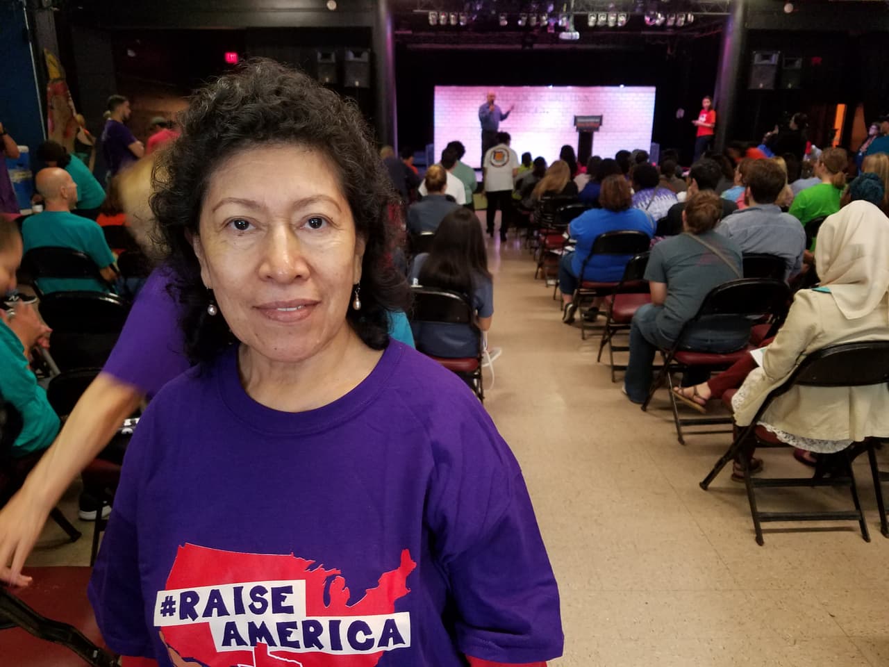 <b>Houston, Texas</b>. "I am standing here with DACA recipients because we can not allow Donald Trump to separate families. SEIU (Service Employees International Union) members of Texas will always fight for the rights of our immigrant brothers and sisters," said Maldonado, an activist for immigrant rights.