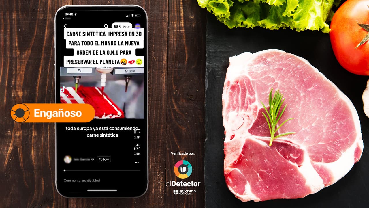 Es engañoso lo que dice ese video sobre el consumo de carne sintética en Europa